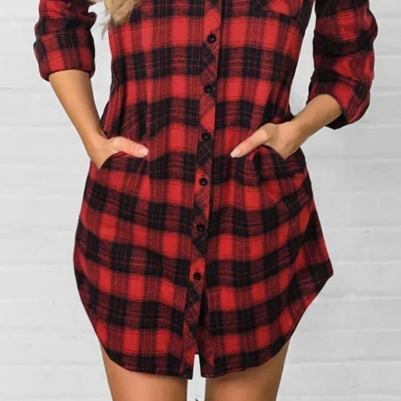 Roots Canada Plaid Shirt Dress - Picture 3 of 3